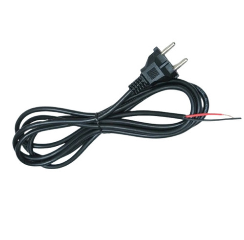 2 Pin Power Cord - Premium Quality Pvc Insulation , Black Color , 220-240 Voltage