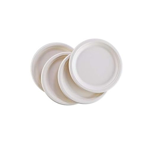 Disposable Biodegradable Plates - Circular & Rectangular Sizes 6"-12" | 100% Compostable, Eco-Friendly, Polished Finish, Food Safety Grade