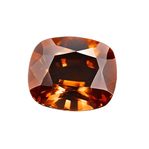 Hessonite (Gomed)  - Shape: Emerald Cut
