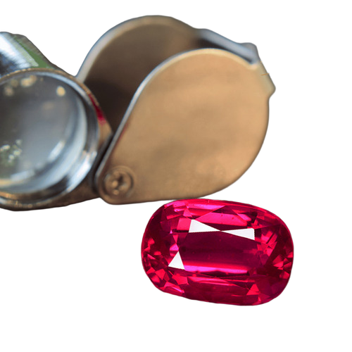 Manik Ruby  - Shape: Cushion Cut