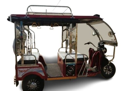 Passenger E Rickshaw - Steel Frame, 25-30 km/h Speed | Cushioned Seats, Independent Suspension, Drum/Disc Brakes, 3-4 Wheels