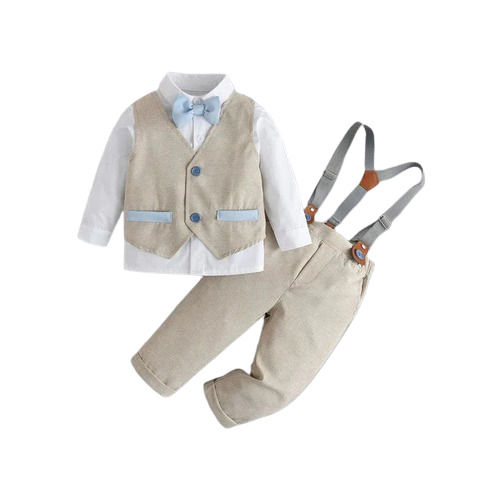 Kids Trousers & Waistcoat - Color: Beige