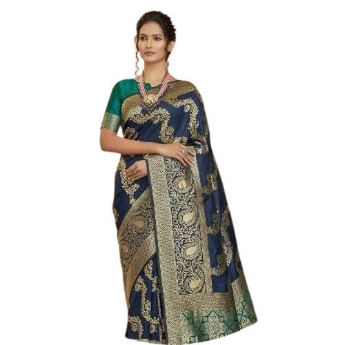 Traditional Saree - Art Silk, Vibrant Green Color | Exquisite Embroidered Details, Ornate Borders, Classic Regal Appeal for Festive Wear