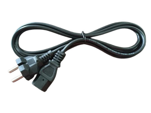 Computer Power Cable - 1.5m Length, PVC Material, Black Color | Durable Electric Power Source, Suitable for Industrial Applications