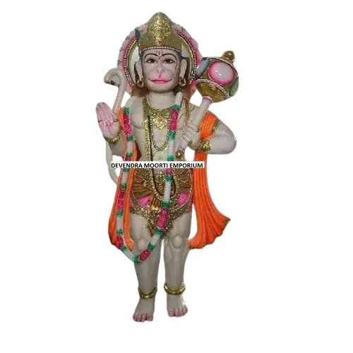 Marble Hanuman Moorti - Finishing: Polishing