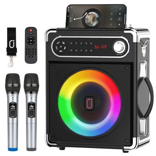 Jyx Karaoke Speaker Microphones System - Color: Multicolor