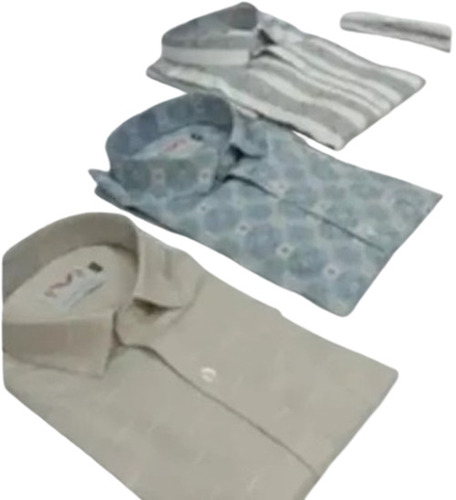 Cotton Shirt - Large Size, Navy Blue Color, Full Sleeves | Breathable, Washable, Regular Fit