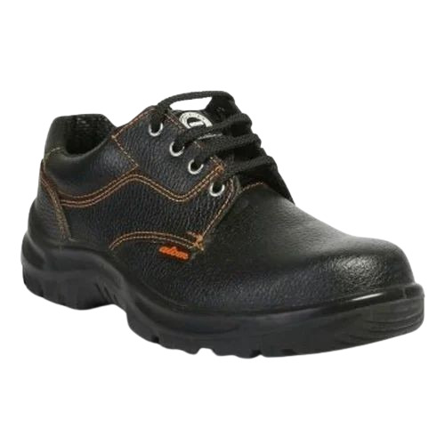 Safety Shoes - Leather, Size 6-10 Inches, Black | Durable, Steel Toe, Lightweight, Attractive Design, 1-Year Warranty
