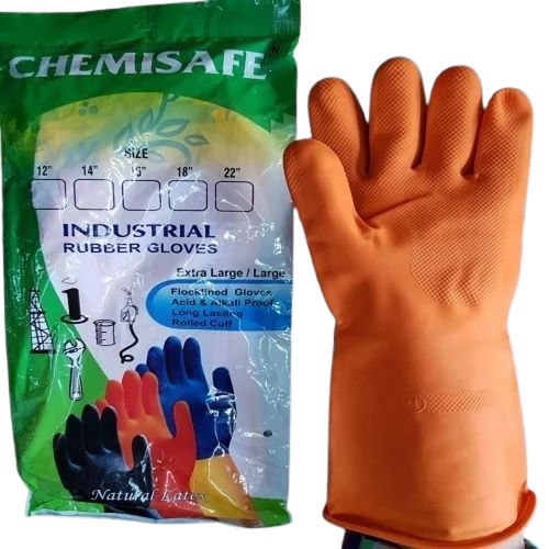 Chemical Proof Hand Gloves - Color: Orange