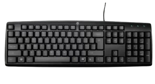 Computer Keyboard - Wired USB Ergonomic Design | Black PC Finish, Ideal for Comfortable Typing