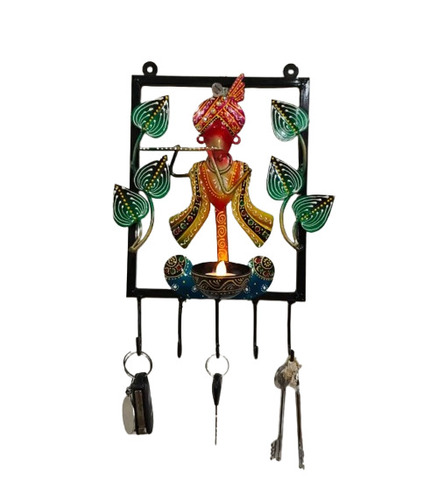 Iron Painted Krishna Wall Hanger