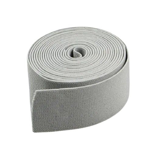 Polyester Elastic Tapes - Grey Polyester | Lightweight, Flexible, Breathable, Soft Against Skin, Elasticity Retention, Easy to Sew, Fade-Resistant