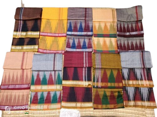 Handloom Cotton Dhoti - Color: Multicolors