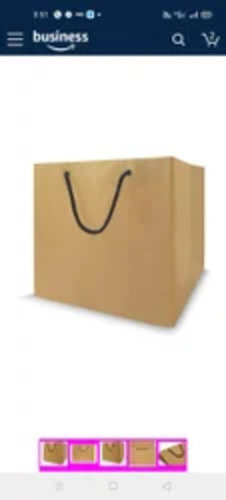 Paper Cake Bag - Customized Size, Brown Color | Biodegradable, Moisture Proof, Recyclable, Rope Handle, Max Load 0.5 Kg