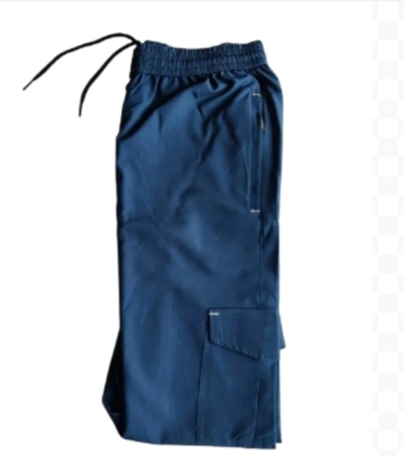 6 Pocket Men Track Pant - Polyester Cotton, Size M, Blue | Comfortable Fit, Breathable Fabric, Elastic Waistband, Slim Design, Moisture-wicking, Lightweight