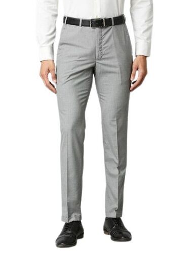 Mens Cotton Formal Trousers - Color: Grey