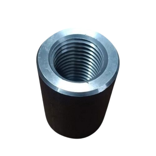 Parallel Thread Coupler - Steel, 25 mm Size, Silver Color | Durable, Fine Finished, Power Coated, Round Female Connection for Automobile Use