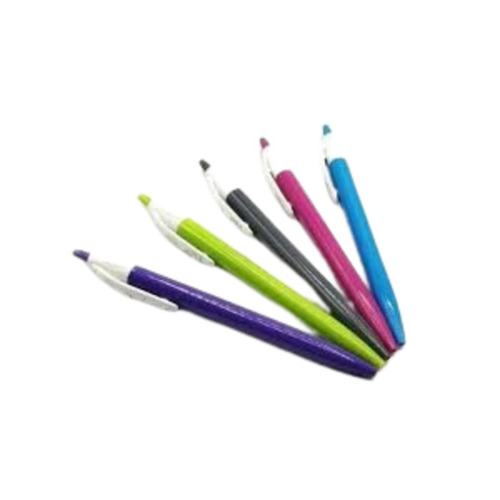 Promotional Click Pens - Plastic Material Multicolor Finish Blue Ink | Durable Lightweight Easy to Use Smooth Writing