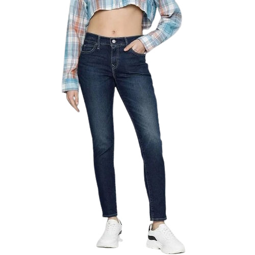 Ladies Jeans - Denim Fabric Customized Size Blue Color | 100% Pure Lightweight Breathable Skin Fit No Fade Very Good Quality Washable