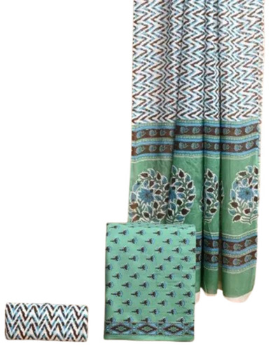 Printed Cotton Suits - Color: Green