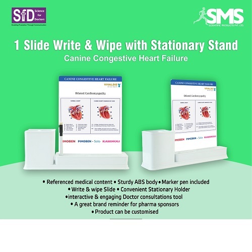 Write & Wipe Consultation Chart - Sturdy ABS Plastic, Interactive Patient Education Tool with Convenient Stationery Holder and Marker Pen