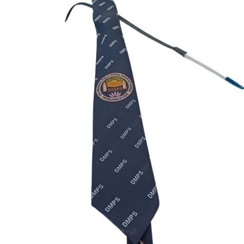 Black Logo Ties - Silk, Lightweight Material, Dark Blue Color | Durable Stitching, Wrinkle-Resistant, Elegant Patterns, Adjustable Fit, Versatile Use