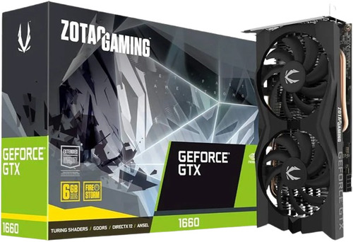 Zotac Geforce Gtx 1660 Graphics Card - Color: Black