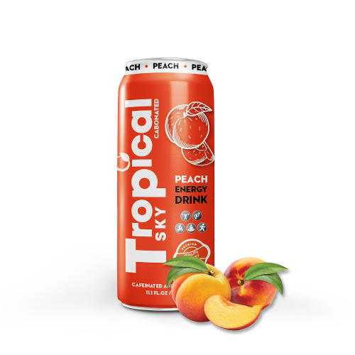 Mix Peach Flavor Carbonated Energy Drink