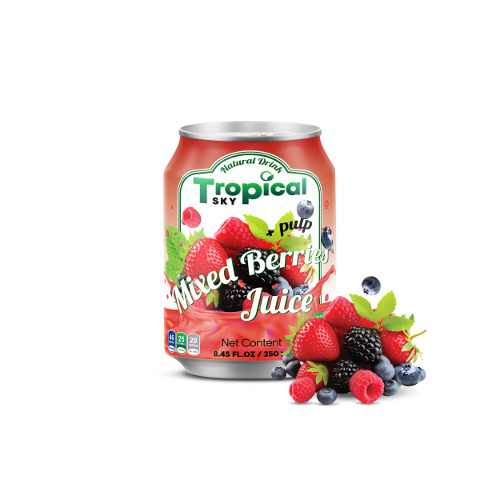 Natural Mix Berries Juice With Pulp Drink 330Ml - Alcohol Content (%): 0%
