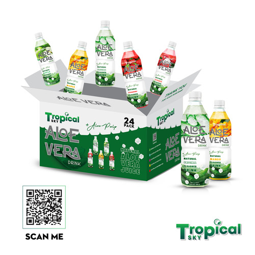 OEM manufacturer Aloe vera juice with pulp Tropical Sky brand