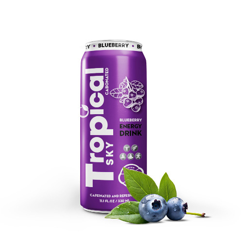 Sparkling Blueberry Energy Drink - Alcohol Content (%): 0%