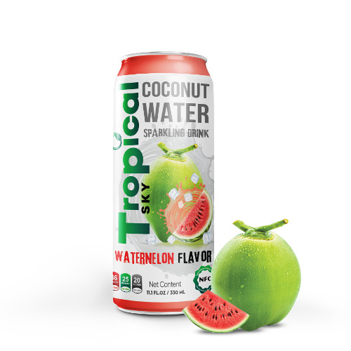 Sparkling Coconut Water Mix Watermelon Juice 330Ml