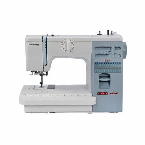 Usha Janome Stitch Magic Sewing Machine - Color: White