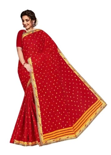 Embroidered Cotton Saree - Color: Comes In Various Colors