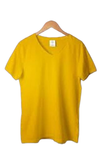 Yellow Plain T Shirt - Age Group: 5 & Above