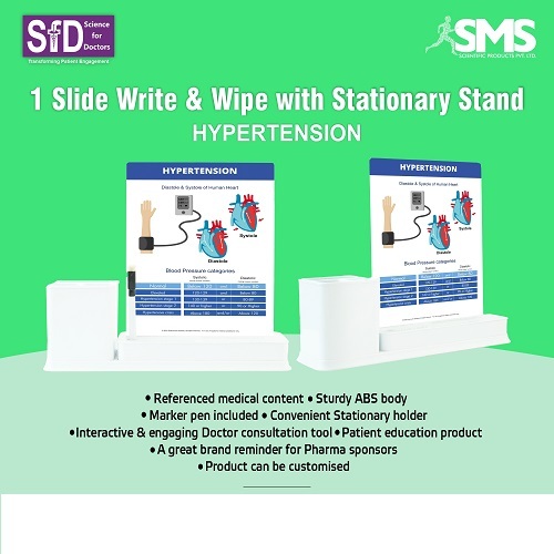 1 Slides Write & Wipe with Stationary Stand - Hypertension