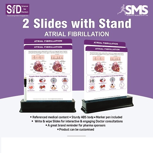 2 Slide With Stand - ABS Plastic, Rectangular, Multiple Colors | Interactive Educational Tool with Write & Wipe Functionality, Marker Pen Included