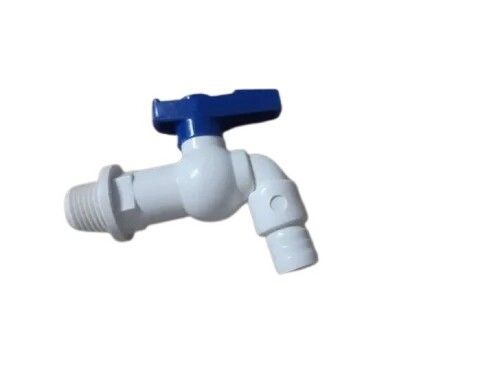 Pvc Water Tap - Color: White And Blue