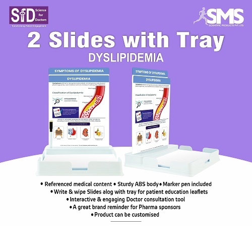 Dyslipidemia Educational Chart - Durable ABS Plastic, Lightweight & Compact with Integrated Storage Tray, Interactive Learning for Simplified Patient Education