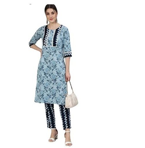 Cotton Ladies Printed Kurta Set