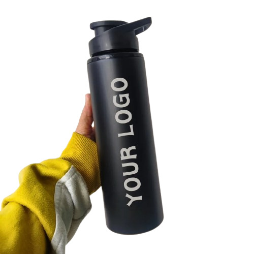 Customized Matte Black Sipper Bottle