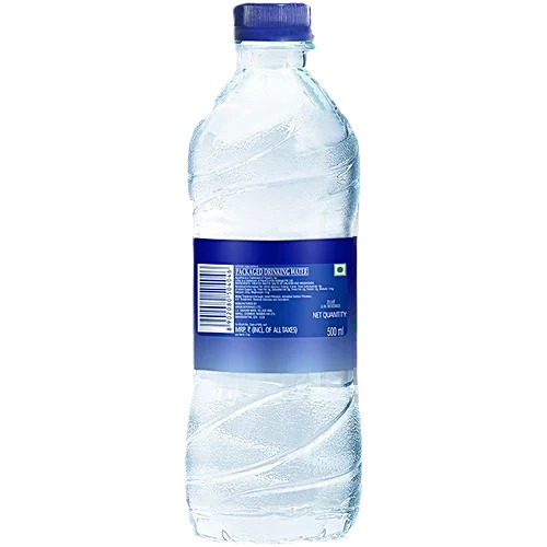 Pure Drinking Water - 500mg Plastic Bottle | 100% Pure, Very Good Quality, Good for Health, 3 Months Shelf Life