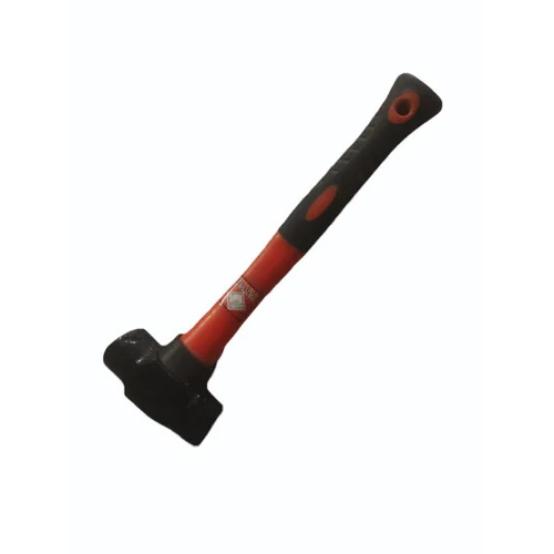 Sledge Hammer With Fibre Handle - Carbon Steel Head, 1 Kg Weight, 7 Inch Fibreglass Handle , Black And Red Color Finish