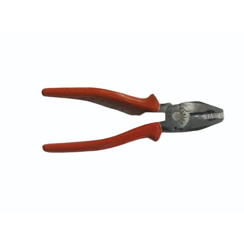 Mild Steel 8 Inch Combination Plier - Mild Steel, 8 Inch Size, Red and Black | Multi-Functional Design for Gripping, Bending, Cutting, Secure Non-Slip Grip