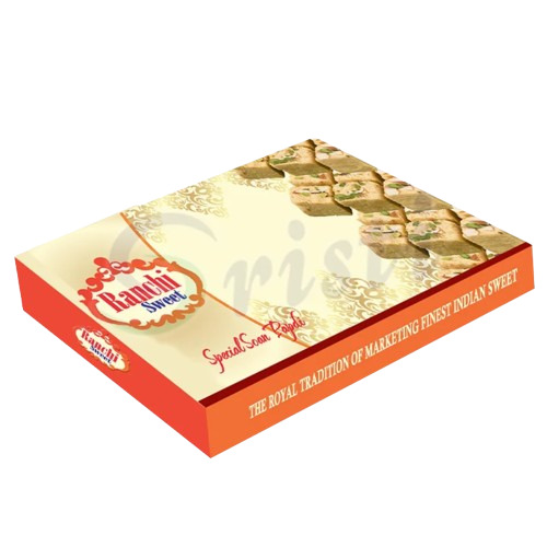Sweet Packaging Box - 0.5 kg Capacity, Multi Color Printed Cardboard Material | Stylish Design for Versatile Packaging Solutions