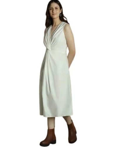 Ladies White Long Dress - Color: All