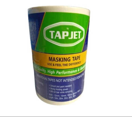 Masking Tape - Acrylic Water Base, 35 Meter Length, White Color - Single Side Water Activated Adhesive, High Adhesiveness, Tested for Quality Standards