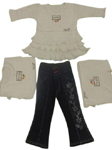 Kids Girls Jeans With Top Set - Age Group: 10-12 Years