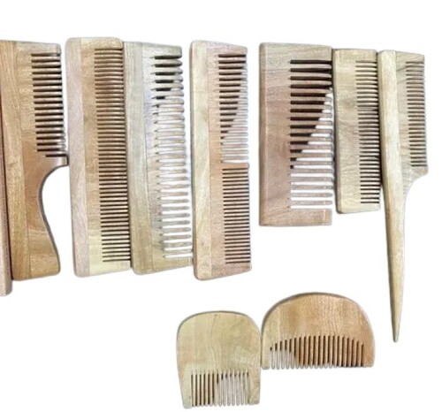 Neem Wood Comb - Color: Brown