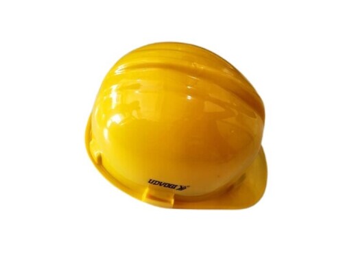 Yellow Safety Helmet - PVC Material, Standard Size, Open Face Style, Yellow Color | Highly Comfortable, Crack Resistant, Quality Tested, Delivered on Time